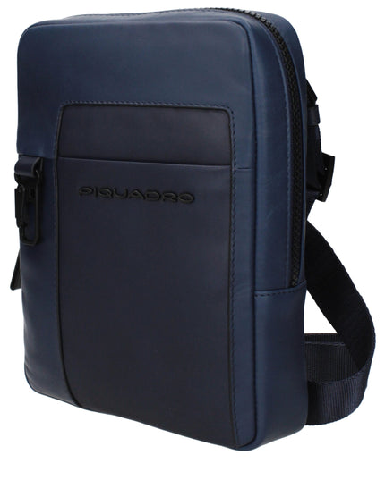 Piquadro Blue Leather Crossbody Bag