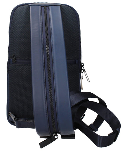 Piquadro Blue Leather Backpack