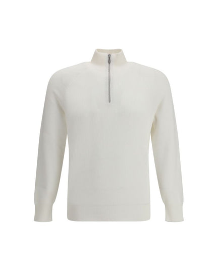 Brunello Cucinelli White Cotton Sweatshirt