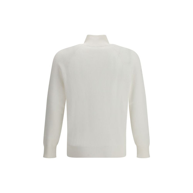 Brunello Cucinelli White Cotton Sweatshirt