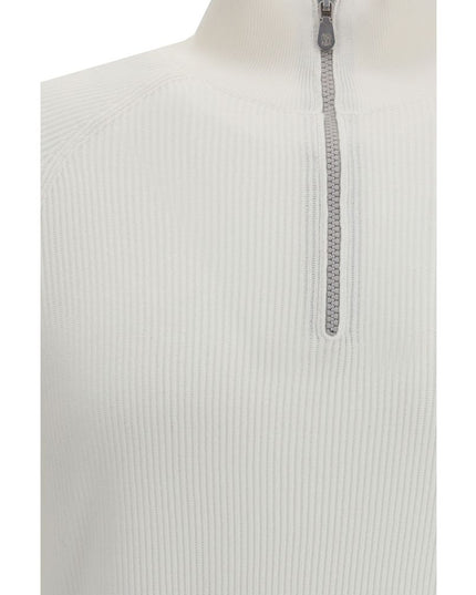 Brunello Cucinelli White Cotton Sweatshirt